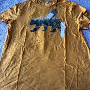 Goodfellow & Co Gold Short Sleeve Tee with Graphic Design